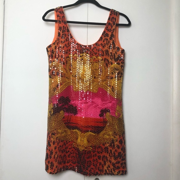 Versace x H&M Stampa Sequin Sunset Mini Dress - Picture 2 of 10